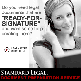 Legal Document Preparation Service from Standard Legal