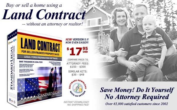 Standard Legal Land Contract Legal Forms Software