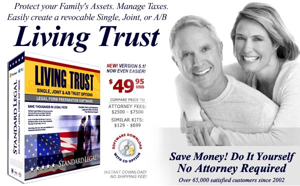 Standard Legal Living Trust Legal Forms Software