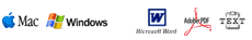 Windows and Mac Compatible - Microsoft Word, PDF and Text File formats