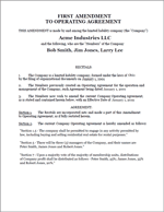 Amendment to LLC Document Sample 1