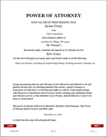 Business Entity Power of Attorney Document Sample 1