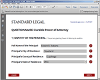 Power of Attorney Questionnaire #2