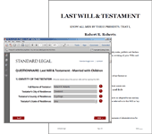 Last Will and Testament Legal Forms Software